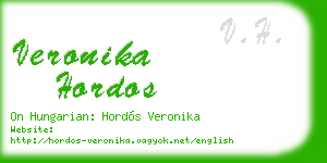 veronika hordos business card